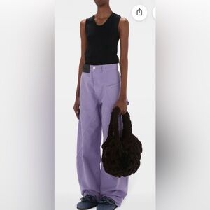 JW Anderson:  Chocolate brown chenille bag